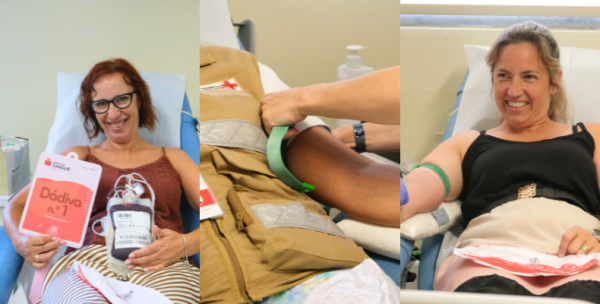 Colaboradores e voluntários da Cruz Vermelha do Porto doam sangue no Hospital de São João