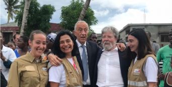 Presidente da Rep&uacute;blica Portuguesa visita a Obra da CVP na Beira